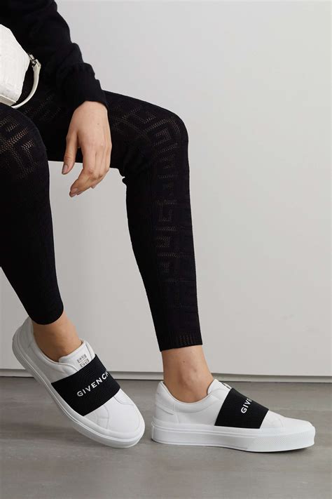 black tan and white leather givenchy slip-on sneakers|Givenchy ladies sneakers.